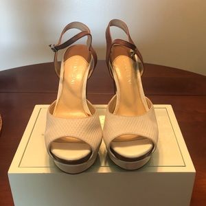 Classic off white Suede heel